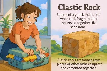 clastic rock Simple Definition