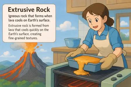 extrusive rock Simple Definition