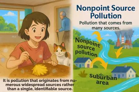 nonpoint source pollution Simple Definition