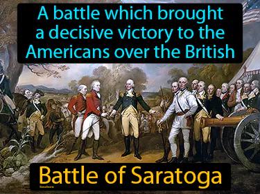 Battle of Saratoga Simple Definition