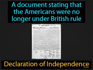 Declaration of Independence Simple Definition