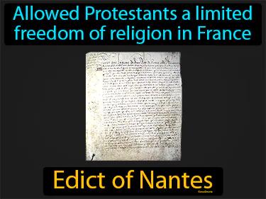 Edict of Nantes Simple Definition