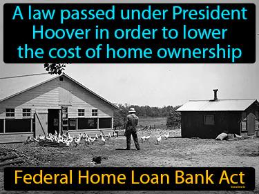 Federal Home Loan Bank Act Simple Definition