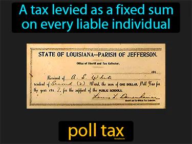 poll tax Simple Definition