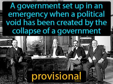 provisional Simple Definition