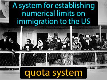 quota system Simple Definition