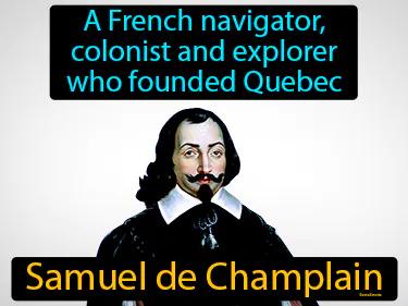 Samuel de Champlain Simple Definition