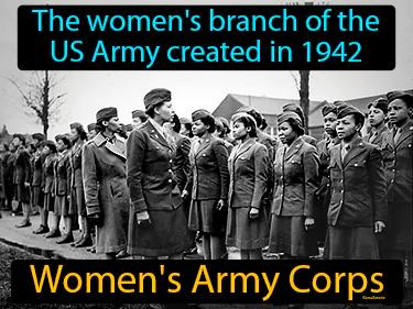 Womens Army Corps Simple Definition