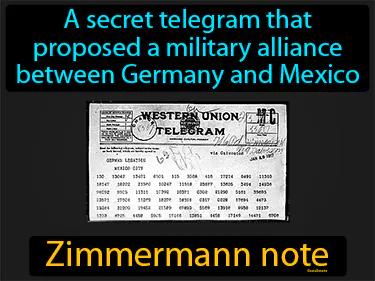 Zimmermann note Simple Definition