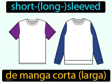 de manga corta larga Simple Definition