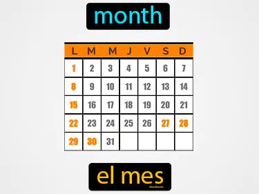 el mes Simple Definition