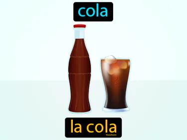 la cola Simple Definition