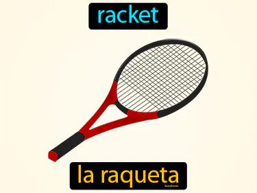 la raqueta Simple Definition