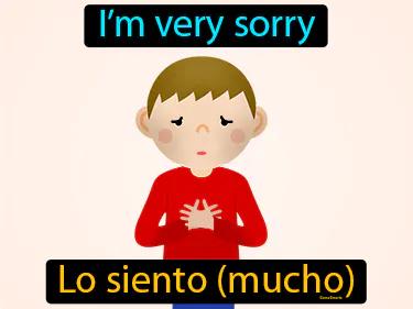 lo siento mucho Simple Definition