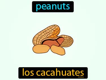 los cacahuates Simple Definition