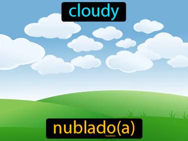 nublado Simple Definition