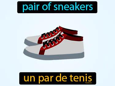 un par de tenis Simple Definition