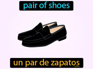 un par de zapatos Simple Definition