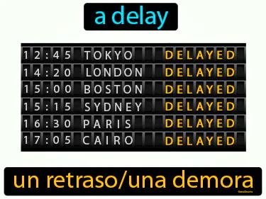 un retraso Simple Definition