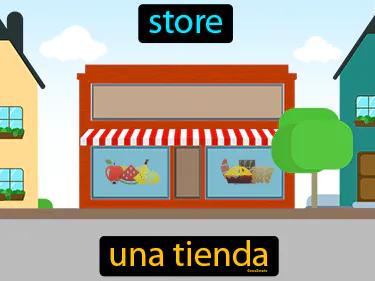 una tienda Simple Definition
