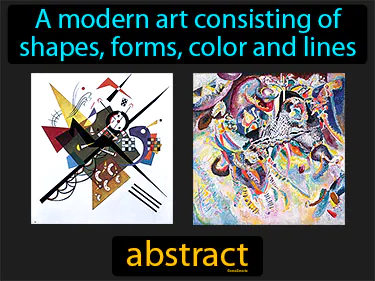 A modern art consisting of shapes, forms, color and lines