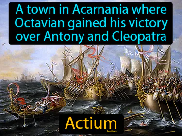 a town in Acarnania where Octavian gained his victory over Antony and Cleopatra