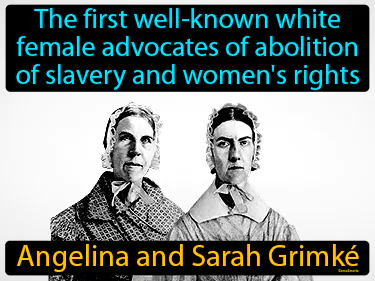 the first well-known white female advocates of abolition of slavery and women's rights