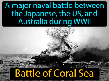 a major naval battle between the Japanese, the US, and Australia during WWII