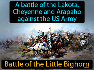 a battle of the Lakota, Cheyenne and Arapaho against the US Army