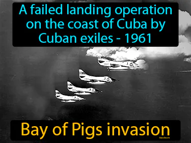 a failed landing operation on the coast of Cuba by Cuban exiles - 1961