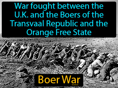 War fought between the UK and the Boers of the Transvaal Republic and the Orange Free State