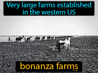 very large farms established in the western US