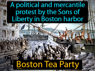 a political and mercantile protest by the Sons of Liberty in Boston harbor
