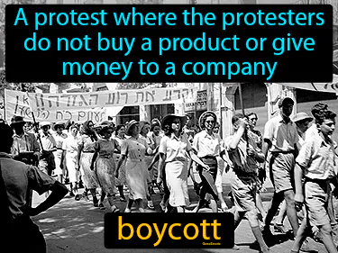 a protest where the protesters do not buy a product or give money to a company