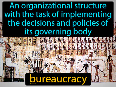 an organizational structure with the task of implementing the decisions and policies of its governing body