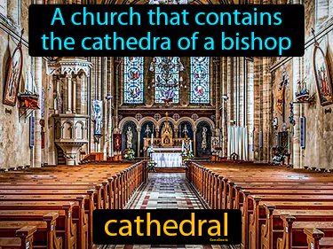 a church that contains the cathedra of a bishop