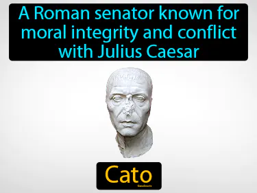 a Roman senator known for moral integrity and conflict with Julius Caesar
