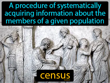 a procedure of systematically acquiring information about the members of a given population