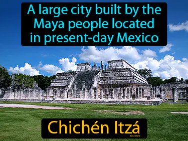 a large city built by the Maya people located in present-day Mexico