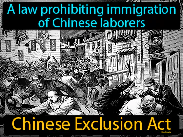 a law prohibiting immigration of Chinese laborers