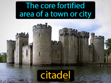 the core fortified area of a town or city