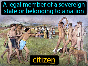A legal member of a sovereign state or belonging to a nation