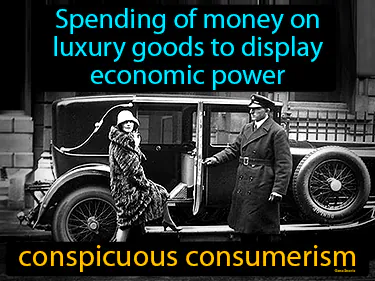 spending of money on luxury goods to display economic power