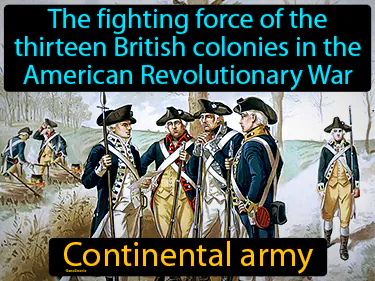 the fighting force of the thirteen British colonies in the American Revolutionary War