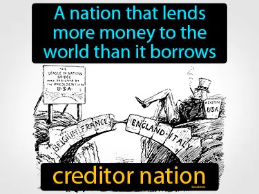 a nation that lends more money to the world than it borrows