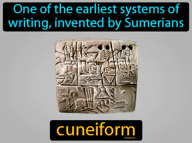 one of the earliest systems of writing, invented by Sumerians