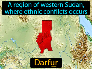 A region of western Sudan, where ethnic conflicts occurs