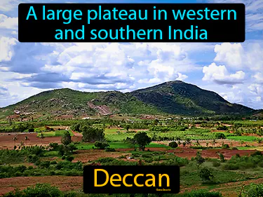 a large plateau in western and southern India