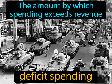 the amount by which spending exceeds revenue