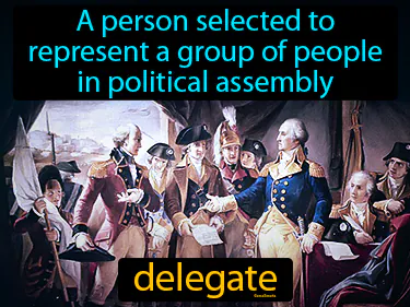 a person selected to represent a group of people in political assembly
